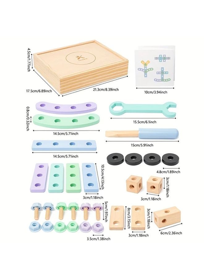 Nut Removal Tool Box Educational Wooden Toy For Creative Play And Imagination - Image 2